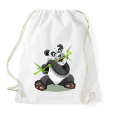 PRINTFASHION Panda  - Sportzsák, Tornazsák - Fehér tornazsák