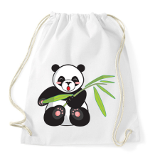 PRINTFASHION Panda - Sportzsák, Tornazsák - Fehér tornazsák