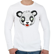 PRINTFASHION Panda Team Leader - Férfi hosszú ujjú póló - Fehér