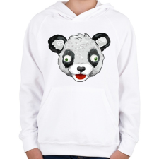 PRINTFASHION Panda Team Leader - Gyerek kapucnis pulóver - Fehér gyerek pulóver, kardigán