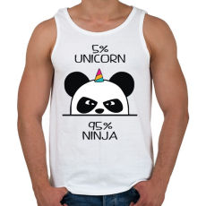 PRINTFASHION Panda unicornis ninja - Férfi atléta - Fehér