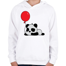PRINTFASHION Panda ünnepel - Gyerek kapucnis pulóver - Fehér gyerek pulóver, kardigán