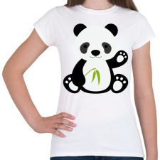 PRINTFASHION Pandás póló - Női póló - Fehér női póló