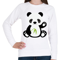 PRINTFASHION Pandás póló - Női pulóver - Fehér