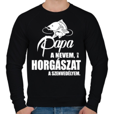 PRINTFASHION Papa a nevem... - Férfi pulóver - Fekete