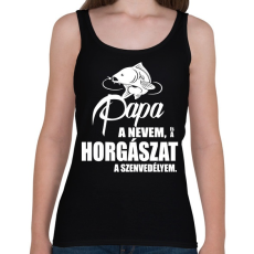 PRINTFASHION Papa a nevem... - Női atléta - Fekete