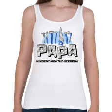 PRINTFASHION Papa a szerelő - Női atléta - Fehér