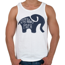 PRINTFASHION Papa elefánt - Férfi atléta - Fehér