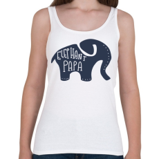 PRINTFASHION Papa elefánt - Női atléta - Fehér