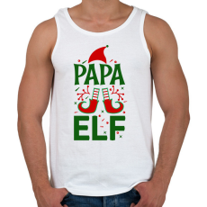 PRINTFASHION Papa elf - Férfi atléta - Fehér