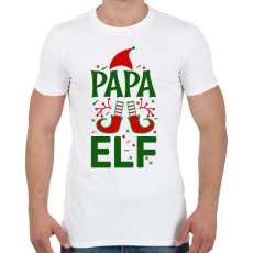PRINTFASHION Papa elf - Férfi póló - Fehér