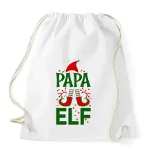 PRINTFASHION Papa elf - Sportzsák, Tornazsák - Fehér tornazsák
