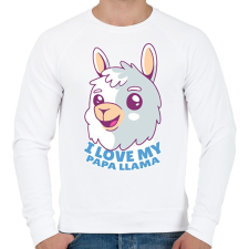 PRINTFASHION Papa láma - Férfi pulóver - Fehér női pulóver, kardigán