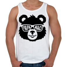 PRINTFASHION papa maci - Férfi atléta - Fehér