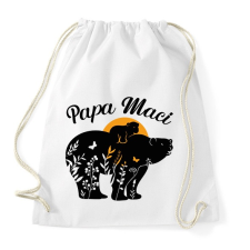 PRINTFASHION Papa maci - Sportzsák, Tornazsák - Fehér tornazsák