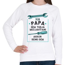 PRINTFASHION Papa - Női pulóver - Fehér