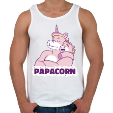 PRINTFASHION Papacorn - Férfi atléta - Fehér