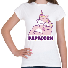 PRINTFASHION Papacorn - Női póló - Fehér