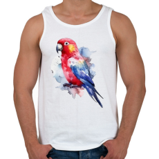 PRINTFASHION Papagáj - Férfi atléta - Fehér