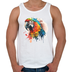 PRINTFASHION Papagáj  - Férfi atléta - Fehér