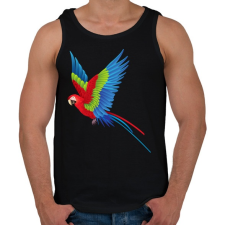 PRINTFASHION Papagáj - Férfi atléta - Fekete atléta, trikó