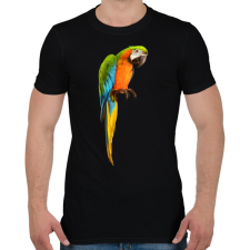 PRINTFASHION Papagáj - Férfi póló - Fekete férfi póló