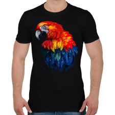 PRINTFASHION papagáj  - Férfi póló - Fekete férfi póló