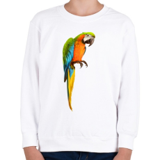 PRINTFASHION Papagáj - Gyerek pulóver - Fehér