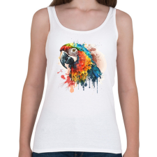 PRINTFASHION Papagáj  - Női atléta - Fehér női trikó