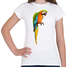 PRINTFASHION Papagáj - Női póló - Fehér női póló