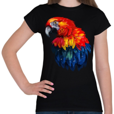 PRINTFASHION papagáj  - Női póló - Fekete