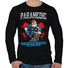 PRINTFASHION Paramedic - Férfi hosszú ujjú póló - Fekete
