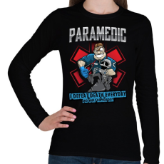 PRINTFASHION Paramedic - Női hosszú ujjú póló - Fekete