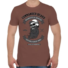 PRINTFASHION Parancsnoki szakáll - Férfi póló - Mogyoróbarna férfi póló