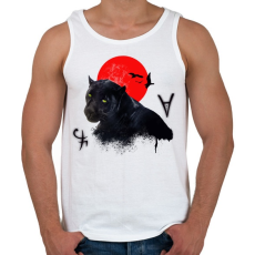 PRINTFASHION Párduc és vérhold - Férfi atléta - Fehér