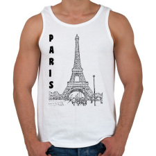 PRINTFASHION paris - Férfi atléta - Fehér atléta, trikó