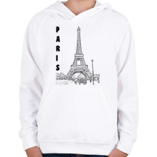 PRINTFASHION paris - Gyerek kapucnis pulóver - Fehér gyerek pulóver, kardigán