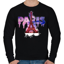 PRINTFASHION paris liquid letter - Férfi pulóver - Fekete férfi pulóver, kardigán