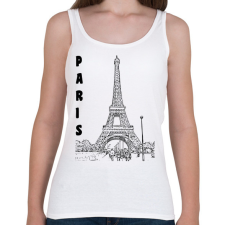 PRINTFASHION paris - Női atléta - Fehér női trikó