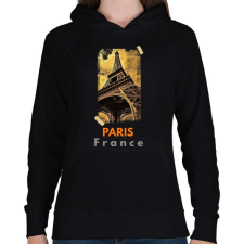 PRINTFASHION paris - Női kapucnis pulóver - Fekete női pulóver, kardigán
