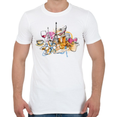 PRINTFASHION Párizs - Férfi póló - Fehér