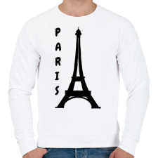 PRINTFASHION párizs - Férfi pulóver - Fehér férfi pulóver, kardigán