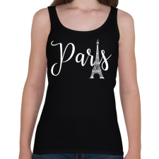 PRINTFASHION Párizs - Női atléta - Fekete női trikó
