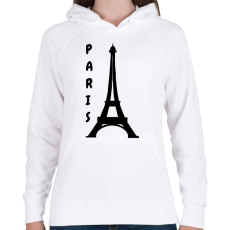 PRINTFASHION párizs - Női kapucnis pulóver - Fehér