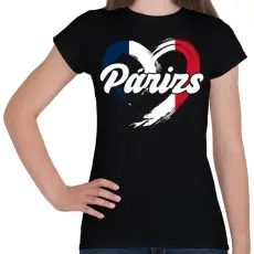 PRINTFASHION Párizs - Női póló - Fekete