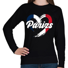 PRINTFASHION Párizs - Női pulóver - Fekete női pulóver, kardigán