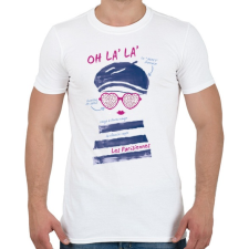 PRINTFASHION Párizsi - Férfi póló - Fehér férfi póló