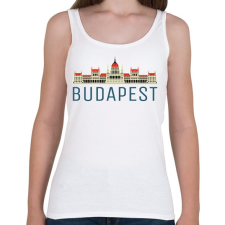 PRINTFASHION Parlament Budapest - Női atléta - Fehér női trikó