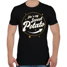 PRINTFASHION Páros póló barátnak, barátnőnek - Férfi póló - Fekete férfi póló