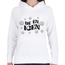 PRINTFASHION Páros póló - Én igen - Női kapucnis pulóver - Fehér női póló